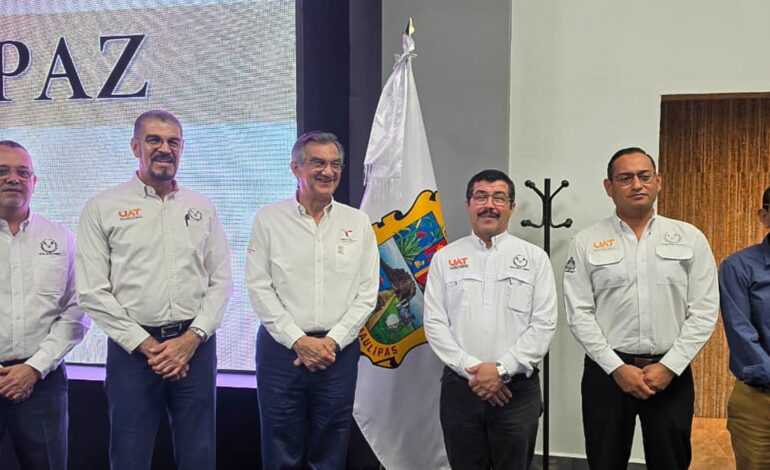 Rector de la UAT presenta avances del Atlas de Riesgos ante el gobernador en la Mesa de Paz