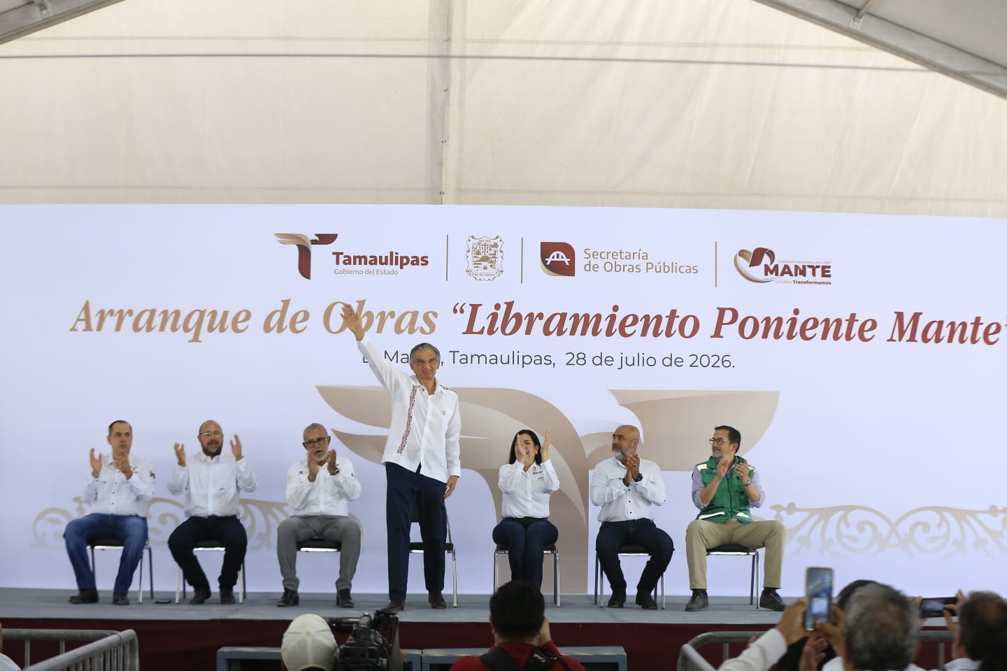 Arranca Américo Villarreal libramiento poniente y entrega obras hidráulicas y deportivas en El Mante 