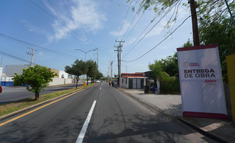 Moderniza Carmen Lilia avenida Ruiz Cortinez; fortalece movilidad en Nuevo Laredo