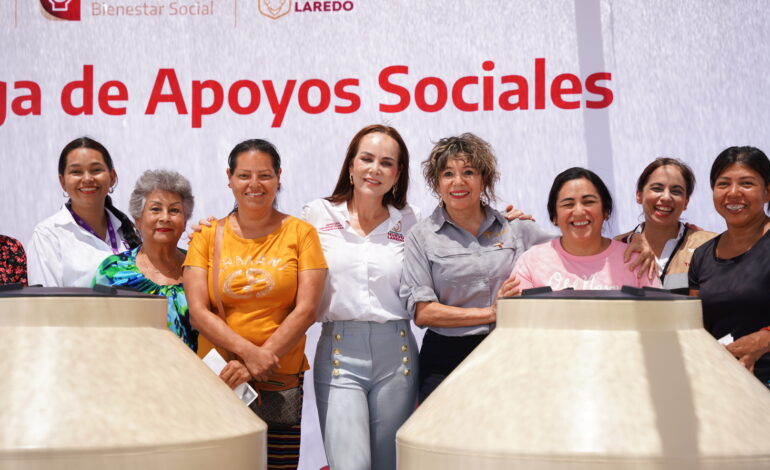 Sinergia entre Gobierno de Tamaulipas y Carmen Lilia lleva bienestar a familias neolaredenses