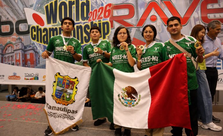 Conquistan estudiantes de CONALEP Tamaulipas el segundo lugar del Campeonato Mundial de Robótica en Japón