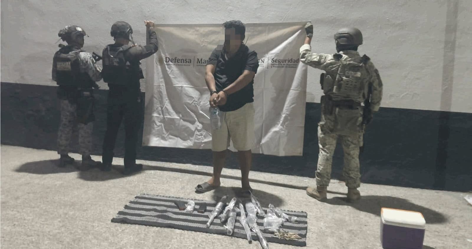 Detienen a una persona con tres armas largas en El Mante
