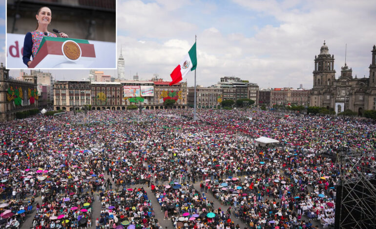 Sheinbaum cierra en el Zócalo su gira de rendición de cuentas
