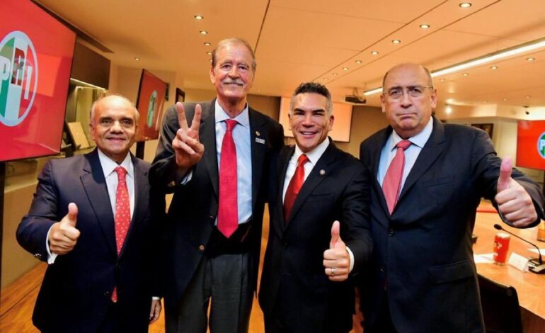 Fox va al PRI y se une con Alito; acuerdan ir juntos en el 2027