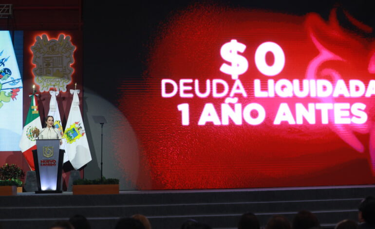 Carmen Lilia reporta liquidación de la deuda histórica de Nuevo Laredo